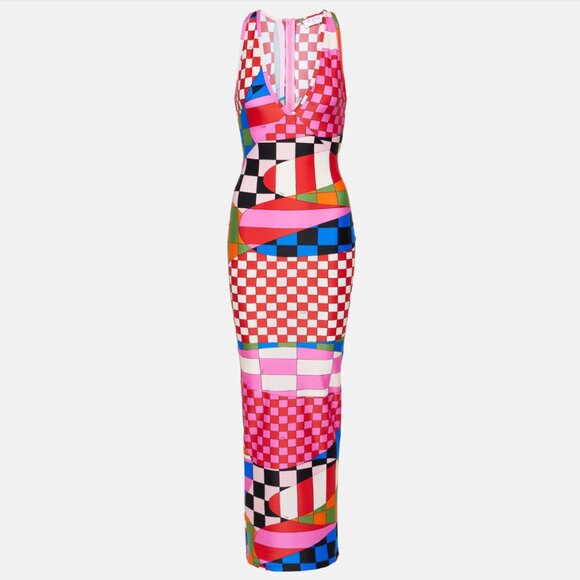 Emilio Pucci Dresses & Skirts - Emilio Pucci Giardino Print Long Dress Maxi Stretch-jersey